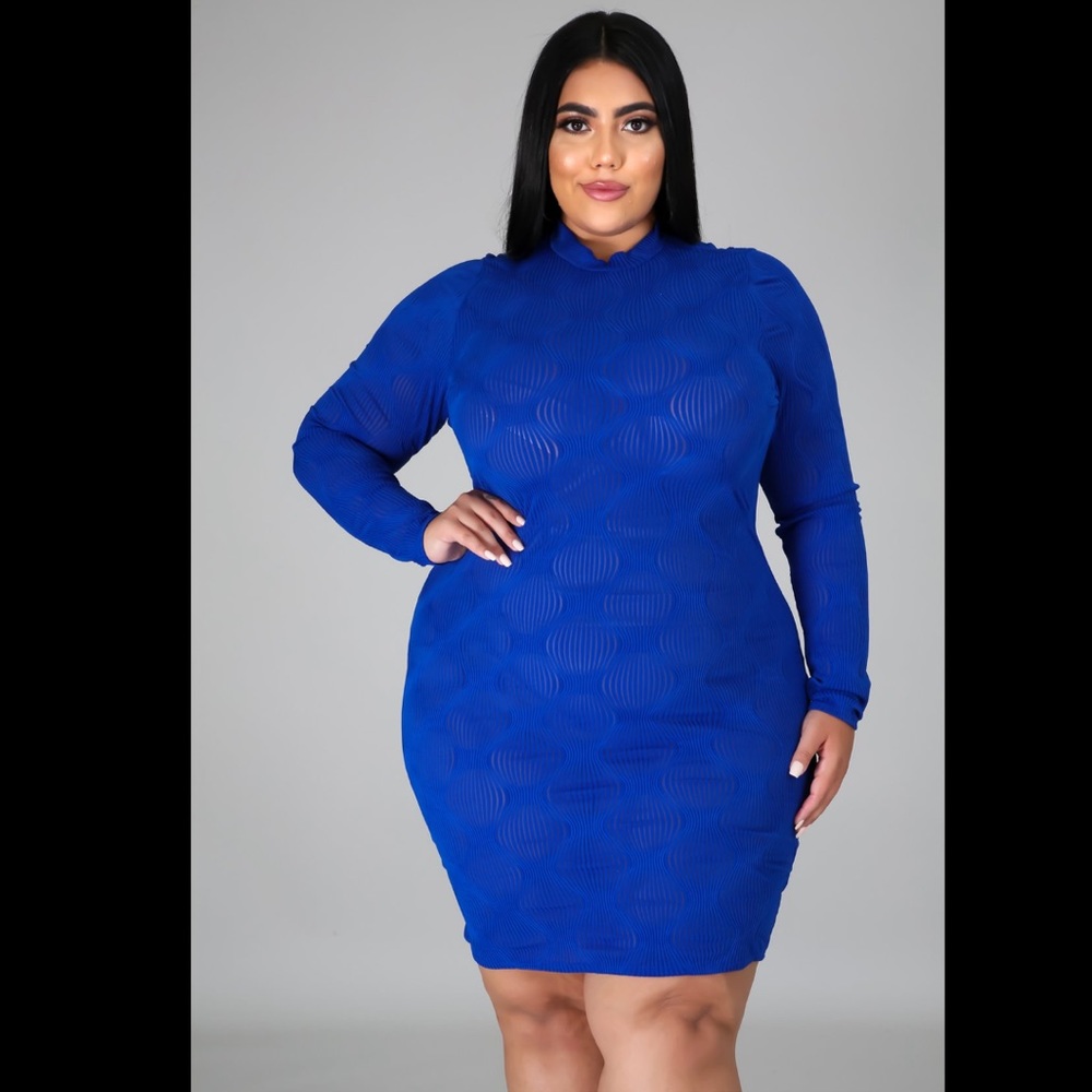 Ana Dress in Royal PLUS